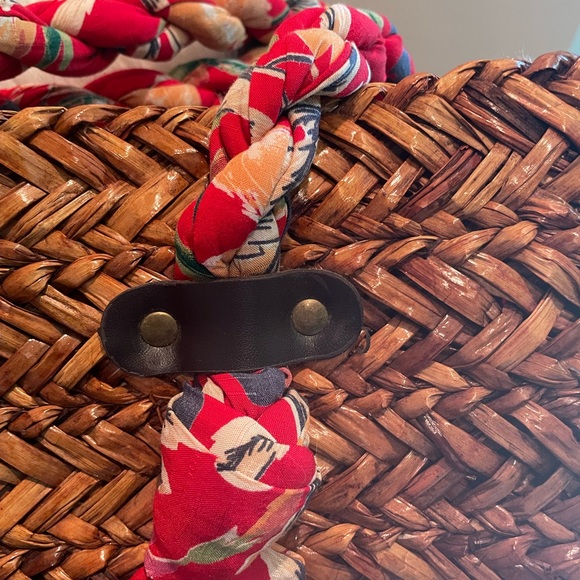 Make a Statement with Our Vintage Blue Miami Weaved Satchel Purse - Picture 7 of 8